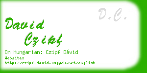 david czipf business card